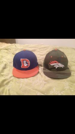 2 Perfect condition pro back Broncos hats size 7-1/8