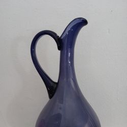 Vintage Midnight Blue Hand Blown Bulbous 