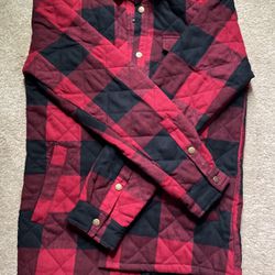 PxClothing Brody Quilted Flannel Jacket  Dark Red