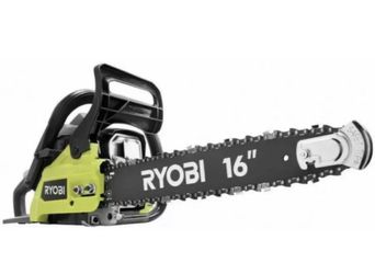 Ryobi Gas Hand Chainsaw, 16-Inch 37cc 2-Cycle Medium Size with Heavy Duty Case