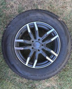 17" Liquid Metal Splice Wheel & Tire (245/65R17) – Excellent Condition Spare/Replacement