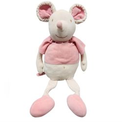 Sucre D'Orge White Pink Plush Mouse 23"