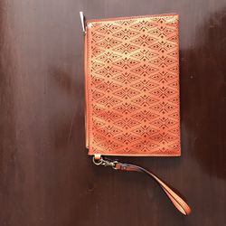 ALDO Orange Envelope Style Clutch Purse
