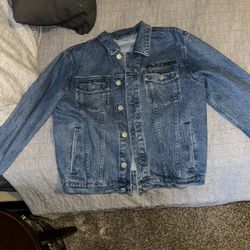 PLAYBOY JEAN JACKET W/ GREEN LOGO
