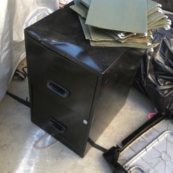 Small Damaged File Cabinet