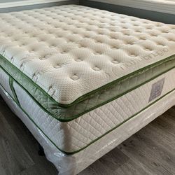 Queen Organic Elite Superior Hybrid Cool Gel Memory Foam Pillow Top 14inch Mattress!