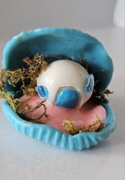 Handcrafted Good Luck Charm Aquamarine Fairy House 
