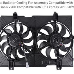 Dual Radiator Cooling Fan Assembly Compatible with Nissan NV200 