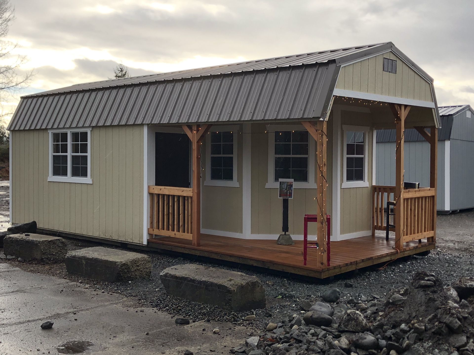 Storage Shed - 12x28 Lofted Barn with Deluxe Porch