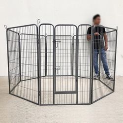 (New) $135 Heavy-Duty Pet Playpen Pet Crate Kennel Fence 48” Tall x 32” Wide x 8-Panel
