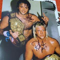 8 x 10 Autographed Photo of the Rock 'n' Roll Express (Robert Gibson and Ricky Morton) WWE/WCW
