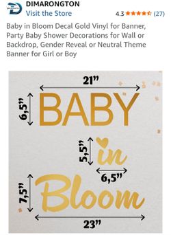 Baby in blood decal letters