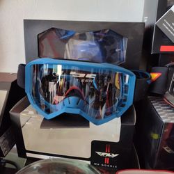 Fly Racing Off-road Dirt Bike Goggles With Blue Frame Special Deal $35