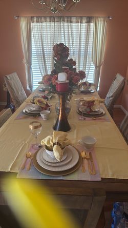 Dining room table and chairs