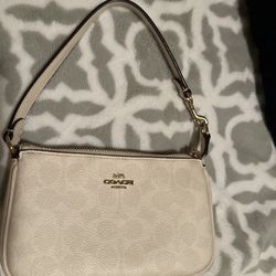 white coach bag
