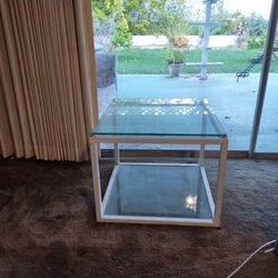 Metal End Table With Glass,Coffee Table Metal With Glass