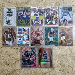 NFL FOOTBALL ROOKIE & STAR CARD LOT OF TWELVE* ALL ARE PACK FRESH, IN NM-MINT CONDITION!
