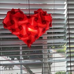 Large Hanging Light Up Heart Lamp