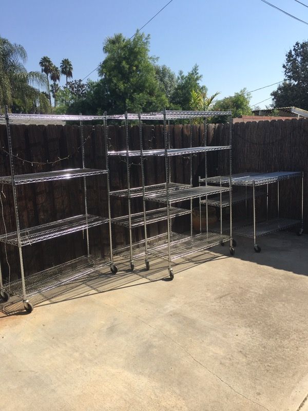 Uline wire metal shelving