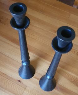 Pair of Cast Iron Candelabra