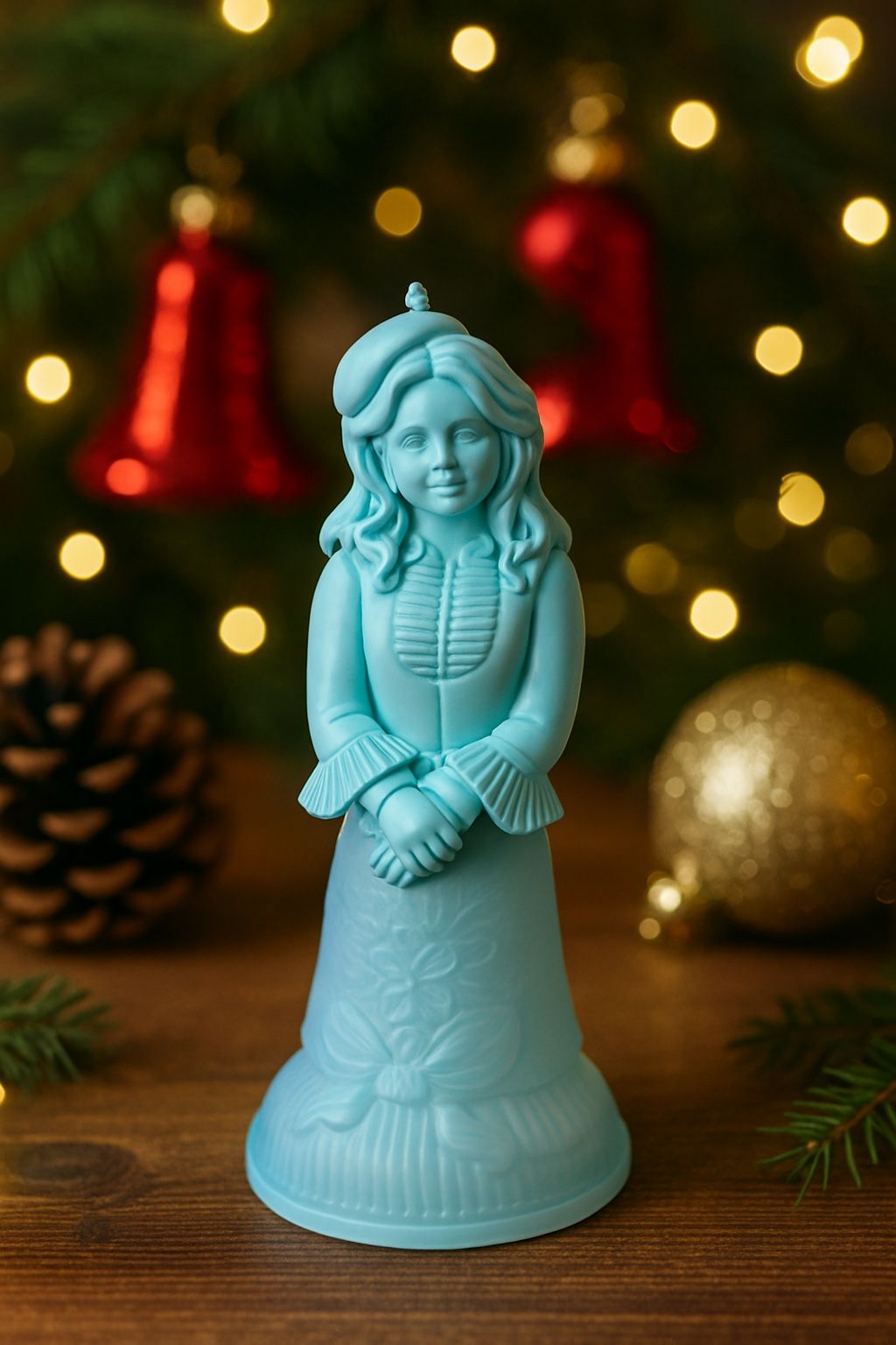 Avon USA 1970s Empty Figural Joyous Bell Charisma Cologne Decanter, 5.25”