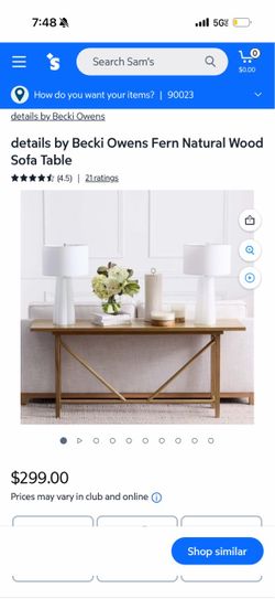 Beautiful Entry/ sofa table fern natural wood
