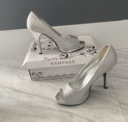 Silver Heels Size 8