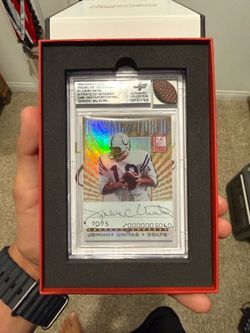 1998 Donruss Elite Passing the Torch Promo Johnny Unitas Cut Auto BGS BAS