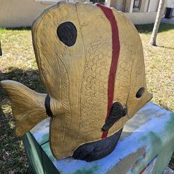Concrete Angel Fish Yard Ornament Decoration Decor Beach Ocean