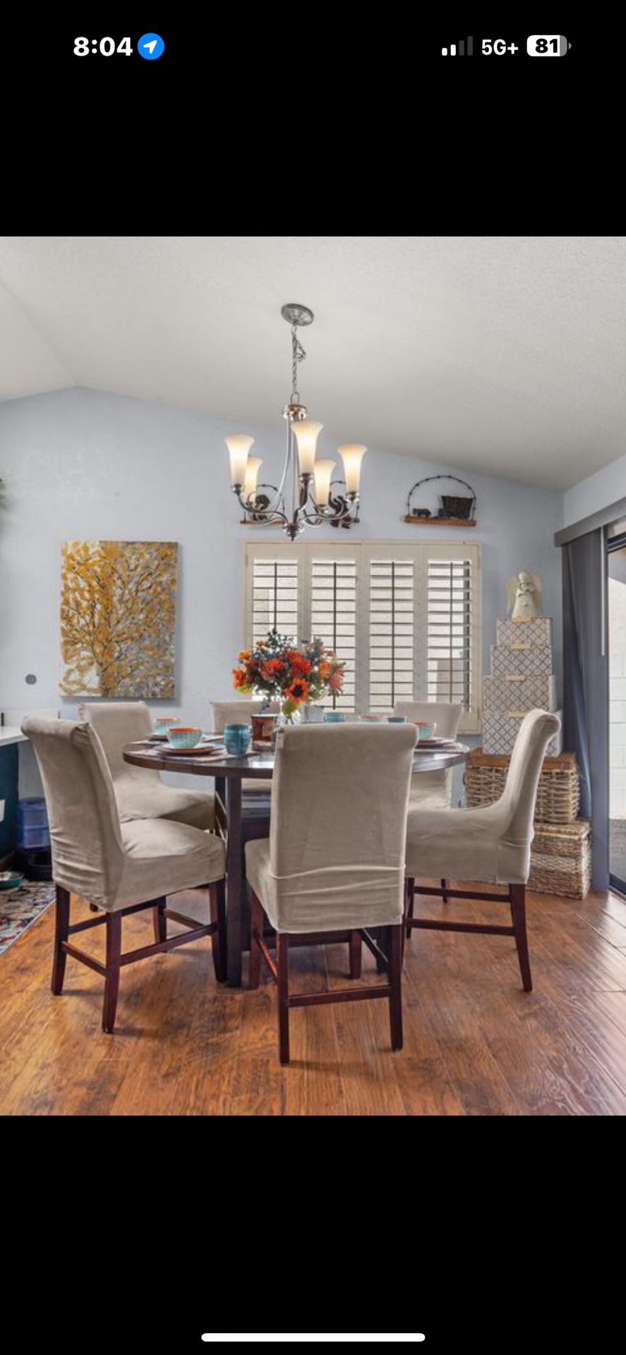 Solid Walnut Bar Height Table Seats 4 To 8 Drop Down Leaves