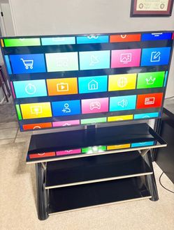 55 in smart tv and pivoting mount stand