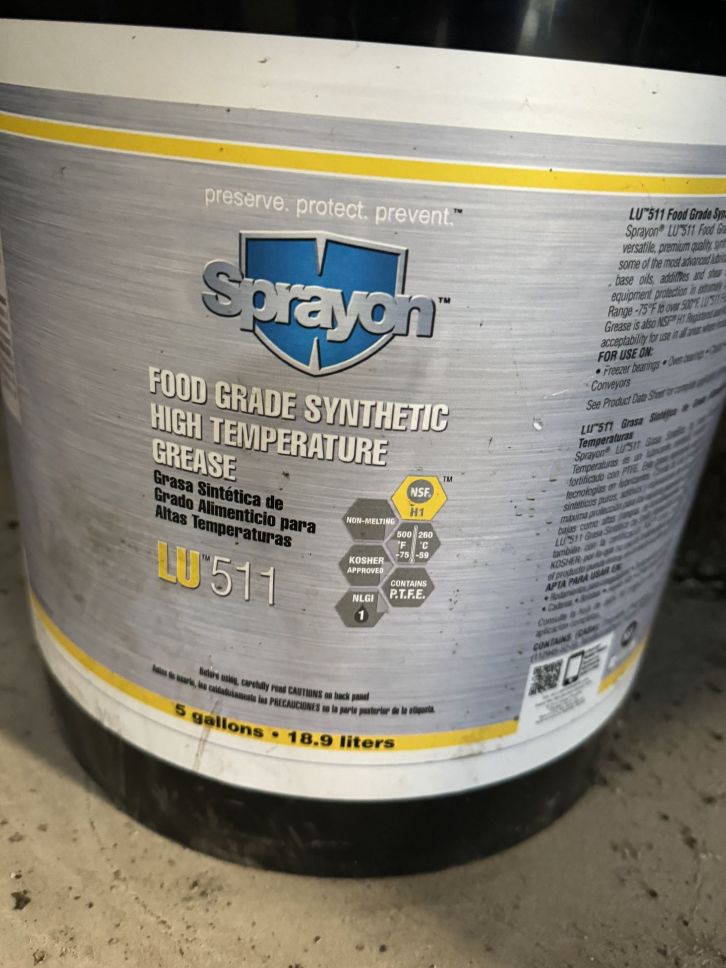 Food Grade Synthetic High Temp Grease 