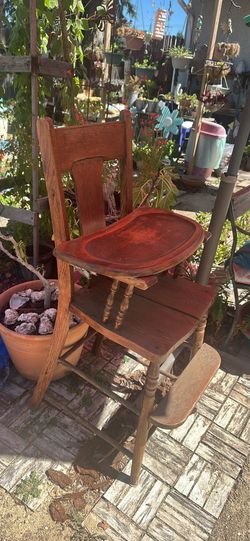 Vintage Wooden High Chair