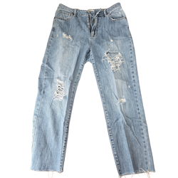 Pacsun Light Blue Distressed Mom Jean Size 26