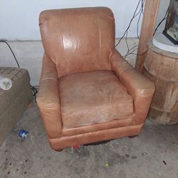 2 Leather Matching Lazyboys