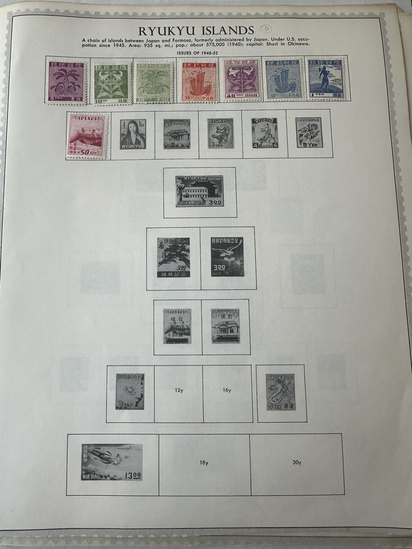 Ryukyus Islands Collection Of 70 Stamps Mint Hinged