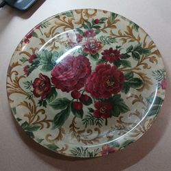 Vintage 13 Inch Floral Design Plate/ Platter