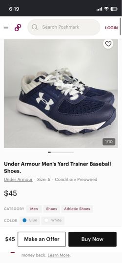 UA YARD TRAINER, Navy blue and White For Turf ,Running, training