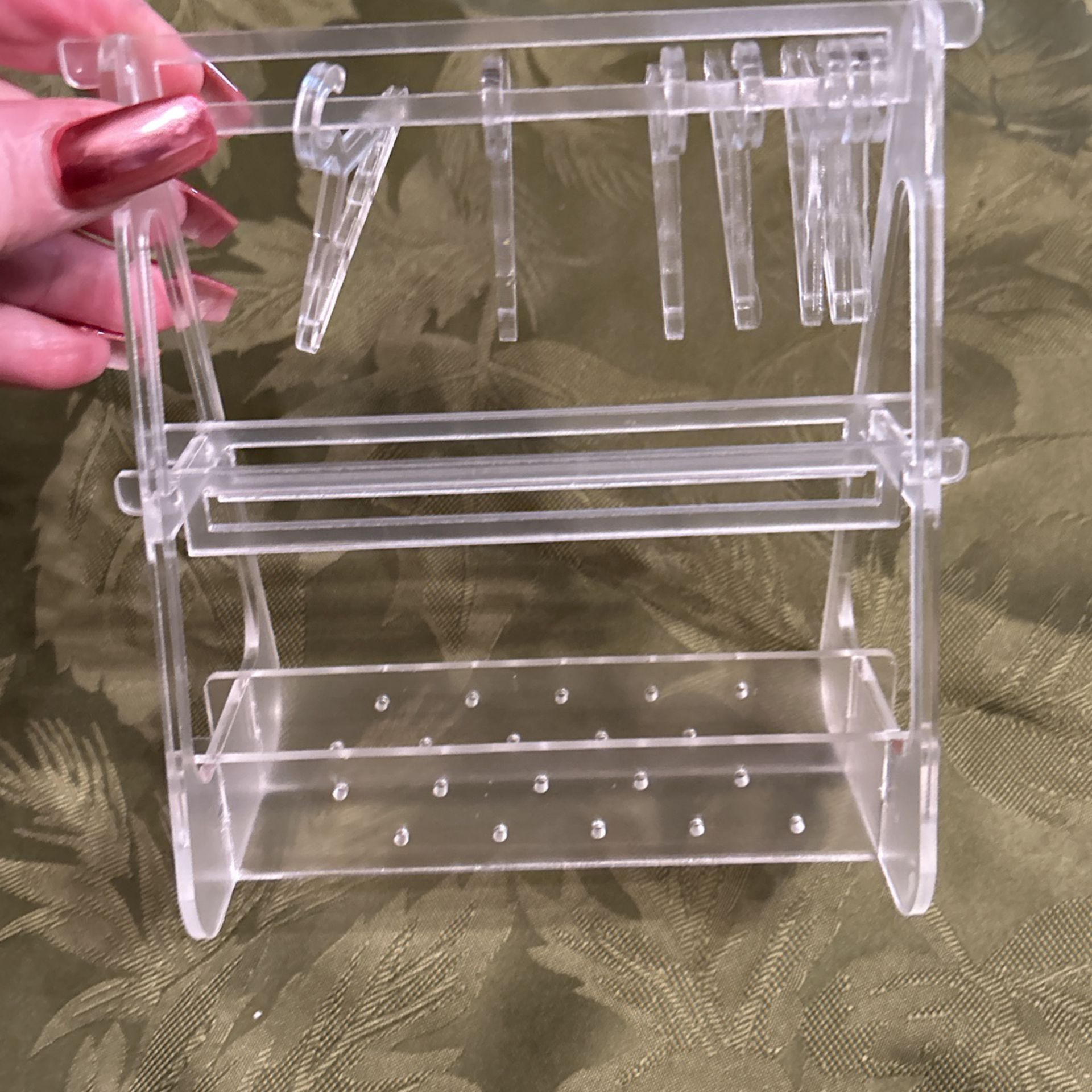 Acrylic Jewelry Holder, +3 Pairs Of Earrings Included