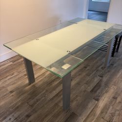 Extendable Glass Dining Table