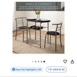Black Table And Chair Set