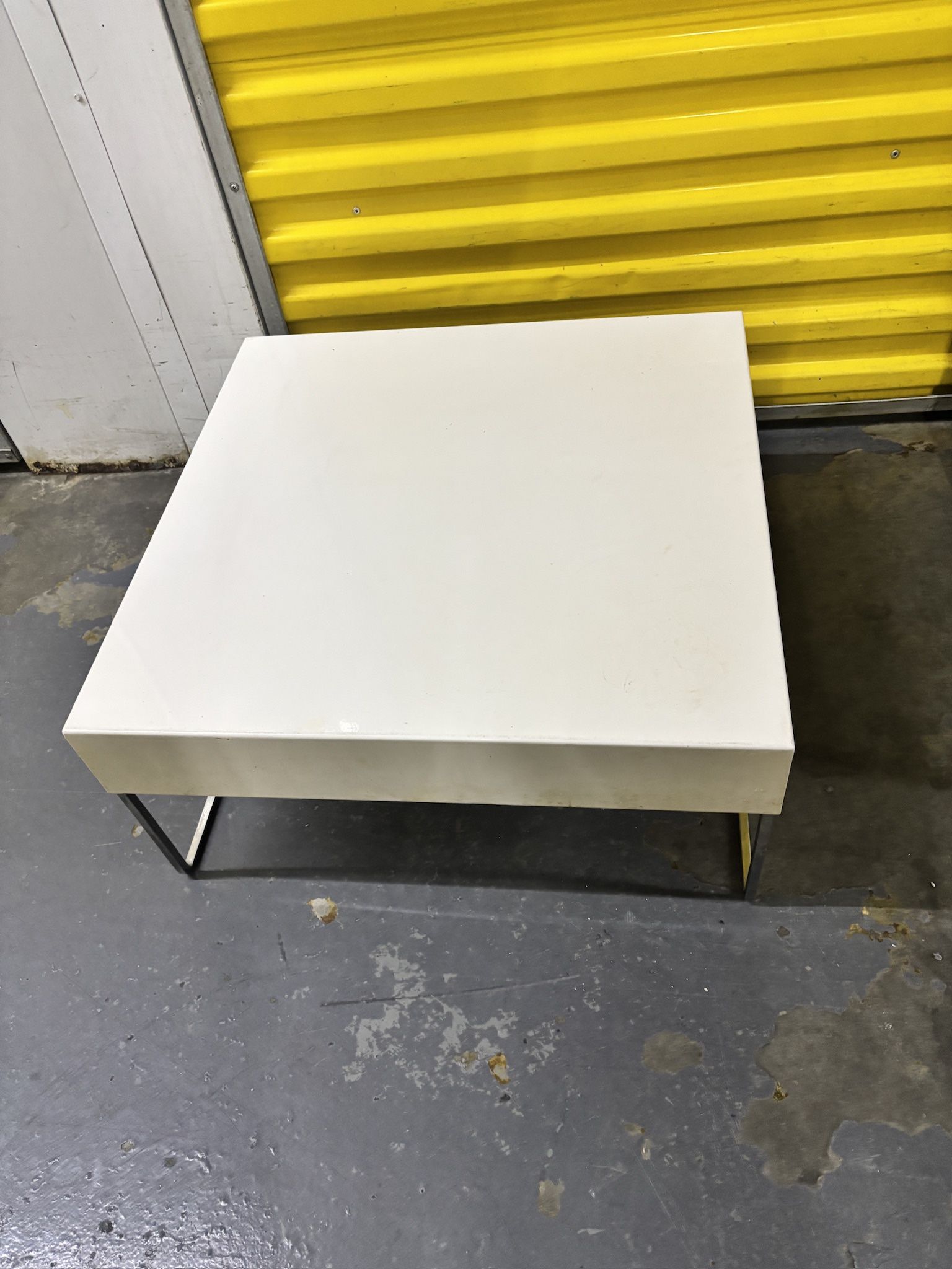 CB2 White enamel coffee Table. Must Go Asap!