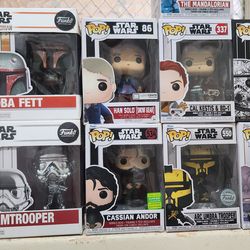 Starwars funko pop lot
