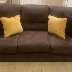 Brown 3 Seat Sofa 