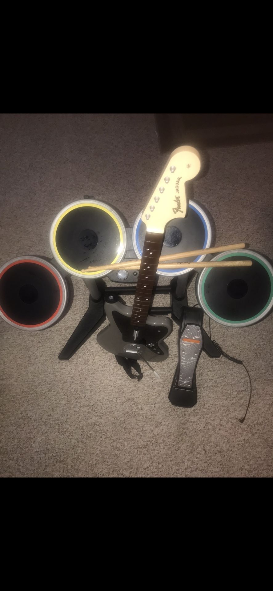 Fender Jaguar Rock Band 4 guitar And ps4 Game
