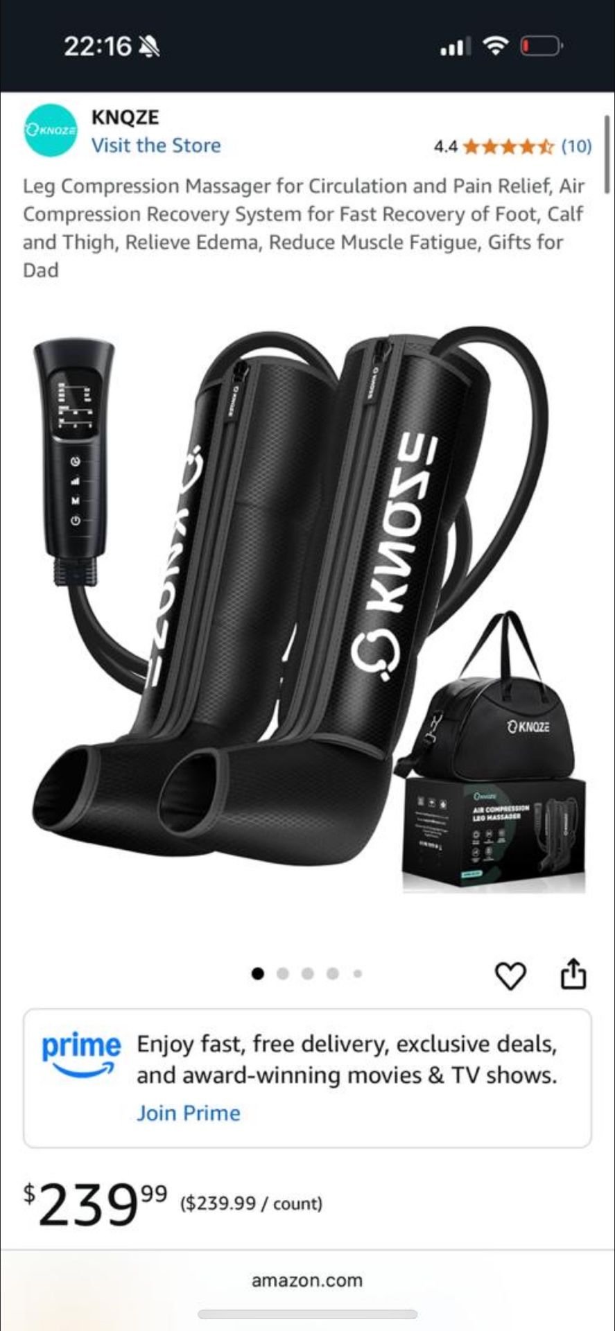 Leg Massager Compression Wraps