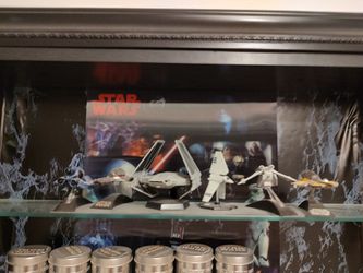 5 Miniature Metal Die Cast Star Wars Vehicles.