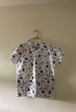 Scrub top size small pattern size