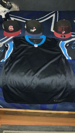 NFL Carolina Panthers Black Game Day Jersey  blank mens size large Nike engineered  keep pounding new