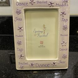 Russ Spring Recital Dance Lilac Ceramic Photo Frame Size 6x8” for Photo 4x6”